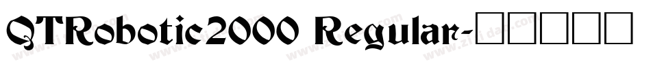 QTRobotic2000 Regular字体转换